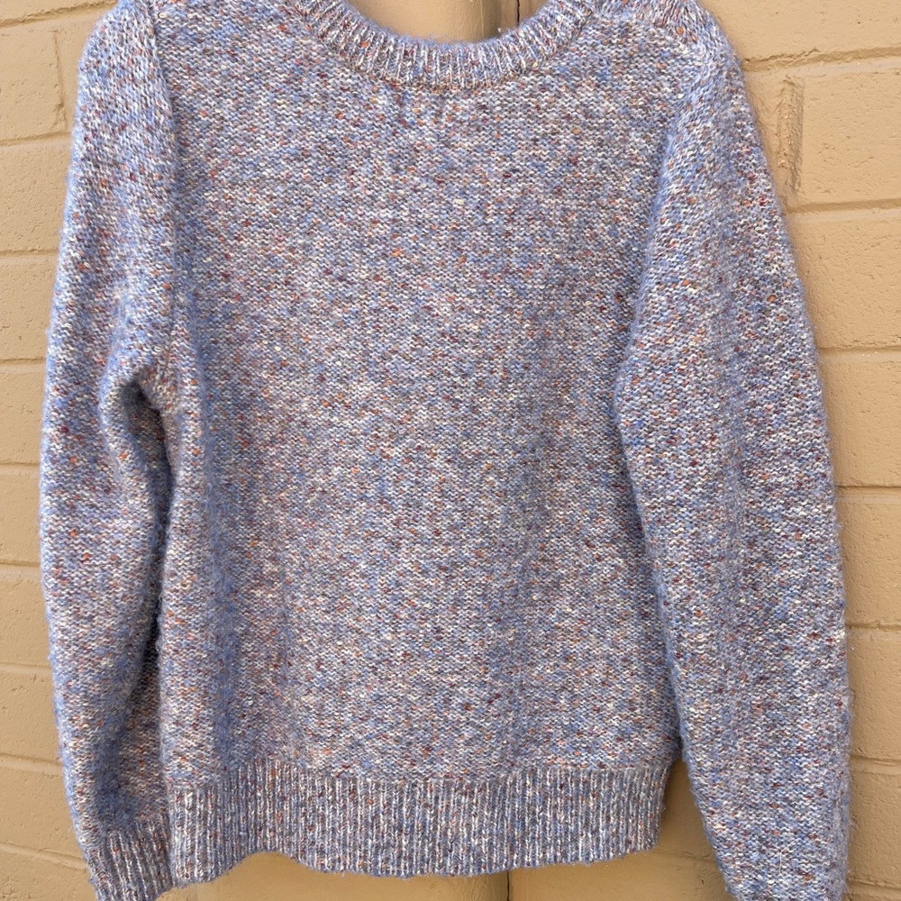 a new day Blue Crew Neck Sweater with Ribbed Details‎ size M - Picture 2 of 6